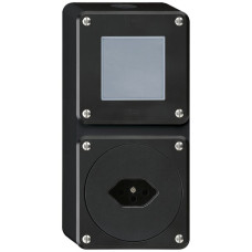 AP-Kombination Hager robusto I-I vertikal 3/1L+Typ 13 ohne Abdeckung schwarz AP-Kombination Hager robusto I-I vertikal 3/1L+Typ 13 ohne Abdeckung schwarz