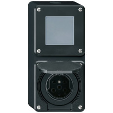 AP-Kombination Hager robusto I-I vertikal 3/1L+Typ 15 schwarz AP-Kombination Hager robusto I-I vertikal 3/1L+Typ 15 schwarz