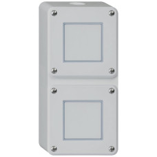 AP-Kombination Hager robusto IP55 I-I vertikal S3/1L+S3/1L grau