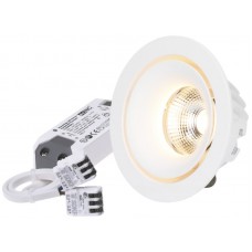 EB-LED-Spot maxLUCE MOON 8W 230V 650lm 3000K Loch-Ø80mm weiss 36° IP44
