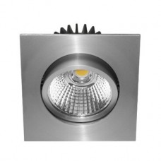 LED-Einbauspot quadratisch schwenkbar AL1014SD 9W 830lm 3000K aluminium