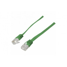 Flachband-Patchkabel UTP Kat. 6A 7.5m grün - 5 Stück