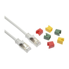 Patchkabel RJ45 Ceconet Thin Kat.6A S/FTP rund kodierbar weiss 3m