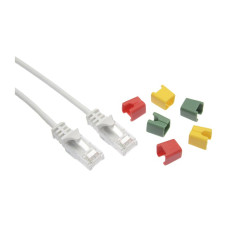 Patchkabel RJ45 Ceconet Thin Kat.6A U/UTP rund kodierbar weiss 2m