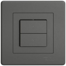 UP-Storenschalter EDIZIO.liv SNAPFIX 10A 250V 2 Tasten 1 Kanal dunkelgrau