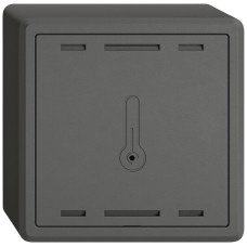AP-Raumtemperatursensor EDIZIO.liv Wiser SNAPFIX K+ 230V 74x74x54mm dunkelgrau