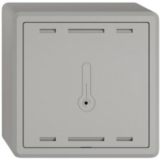 AP-Raumtemperatursensor EDIZIO.liv Wiser SNAPFIX K+ 230V 74x74x54mm hellgrau