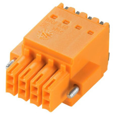 Buchsenstecker Weidmüller B2CF Flansch 3,5mm 6L verzinnt orange
