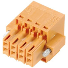 Buchsenstecker Weidmüller B2L Flansch 3,5mm 30L vergoldet orange