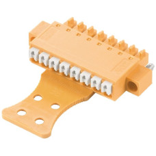 Buchsenstecker Weidmüller BCF Flansch Zugentlastung 3,81mm 10L verzinnt orange - 1 Stück