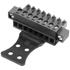 Buchsenstecker Weidmüller BCZ Flansch Zugentlastung 3,81mm 6L verzinnt schwarz - 1 Stück