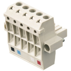 Buchsenstecker Weidmüller BLDZ Flansch 5,08mm 5L vergoldet kieselgrau - 1 Stück