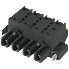 Buchsenstecker Weidmüller BLF HP Flansch 7,62mm 6L verzinnt schwarz - 1 Stück