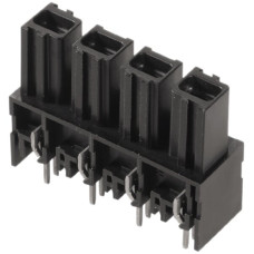 Buchsenstecker Weidmüller BUL geschlossen THT 10.16mm 4L 180° versilbert schwarz - 1 Stück