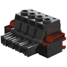 Buchsenstecker Weidmüller BUZ HP Rastflansch 10,16mm 2L versilbert schwarz - 1 Stück