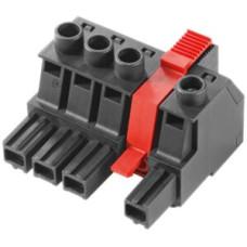 Buchsenstecker Weidmüller BUZ IT Rastflansch 10,16mm 2L versilbert schwarz - 1 Stück