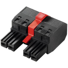 Buchsenstecker Weidmüller BVF HP Mittelflansch 7,62mm 2L verzinnt schwarz - 1 Stück