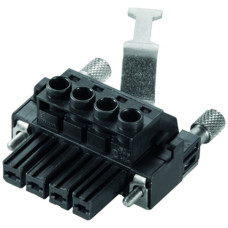 Buchsenstecker Weidmüller BVF HP Schirmauflage 150° 7.62mm 4L verzinnt schwarz - 1 Stück