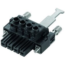 Buchsenstecker Weidmüller BVF HP Schirmauflage 180° 7.62mm 6L verzinnt schwarz - 1 Stück