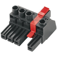 Buchsenstecker Weidmüller BVZ IT Mittelflansch 7,62mm 4L verzinnt schwarz - 1 Stück