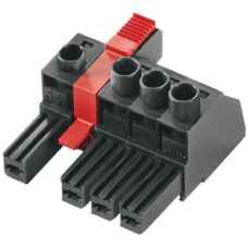 Buchsenstecker Weidmüller BVZ IT Mittelflansch 7,62mm 4L verzinnt schwarz - 1 Stück