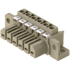 Buchsenstecker Weidmüller STV S 3 SB Flansch 7mm 3L versilbert grau - 10 Stück