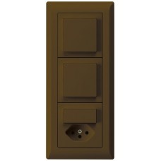 UP-Kombination kallysto.line Gr.I-I-I vertikal 2xSchalter S3+S3/Typ 13 braun KML