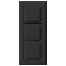 UP-Kombination kallysto.line Gr.I-I-I vertikal 3xSchalter S3 schwarz KML