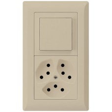 UP-Kombination kallysto.line Gr.I-I vertikal Impulstaster+Kombi S3/Typ 13 beige KML