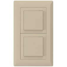 UP-Kombination kallysto.line Gr.I-I vertikal Impulstaster+Schalter S3 beige KML