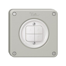 NUPU-Storentaster NEVO 2-Kanal Einbautiefe 18 mm 87x87 mm lichtgrau NUPU-Storentaster NEVO 2-Kanal Einbautiefe 18 mm 87x87 mm lichtgrau