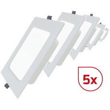 EB-LED-Deckenleuchte DOTLUX SQUAREeco 22W 1980lm 830 224x224mm weiss 5er Set