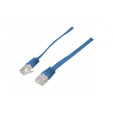 Flachband-Patchkabel UTP Kat. 6A 1m blau