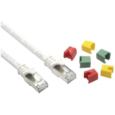 Patchkabel RJ45 Ceconet Round Kat.6A S/FTP rund kodierbar weiss 7,5m