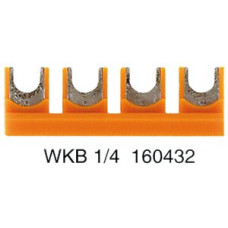 Querverbinder Weidmüller WKB 1/4 gesteckt 4L Raster 8mm isoliert orange