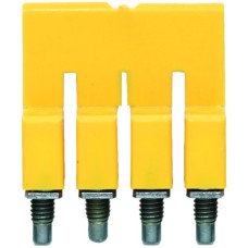Querverbinder Weidmüller WQV 2.5/4 geschraubt 4L Raster 5.1mm isoliert 32A gelb - 1 Stück