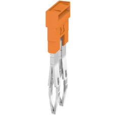 Querverbinder Weidmüller ZQV 2.5N/2 gesteckt 2L 5.1mm isoliert 24A orange - 1 Stück