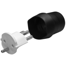 Übergangsstecker 23/Schuko-CH schwarz
