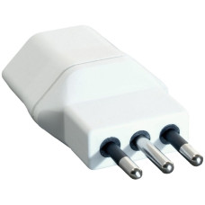 Übergangsstecker Italien/T12 weiss 2L+PE 10A 250V