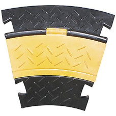Bogen 30° Demelectric Protector Rubber 2-Kanal 250x48 schwarz-gelb