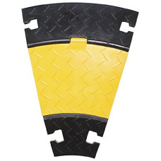 Bogen 30° Demelectric Protector Rubber 4-Kanal 590x78 schwarz-gelb