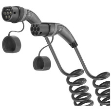 AC-Ladekabel Weidmüller Mode3 Typ2/Typ2 22kW 32A 400V 5m spiral schwarz