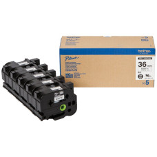 Schriftbandkassette Brother HGe 36mmx8m weiss-schwarz