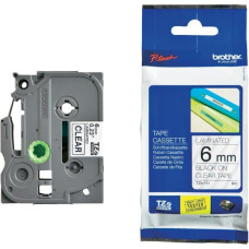 Schriftbandkassette Brother TZe-111 6mmx8m transparent-schwarz