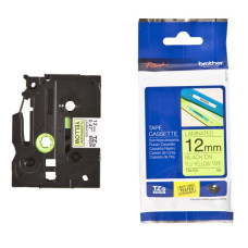 Schriftbandkassette Brother TZe 12mmx5m gelb-schwarz