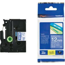 Schriftbandkassette Brother TZe 12mmx8m blau-weiss