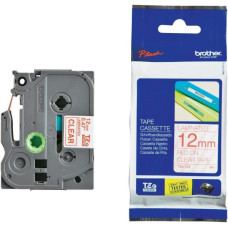 Schriftbandkassette Brother TZe-132 12mmx8m transparent-rot