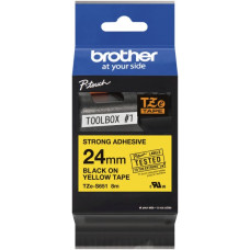Schriftbandkassette Brother TZe 24mmx8m gelb-schwarz