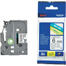 Schriftbandkassette Brother TZe 6mmx8m weiss-schwarz