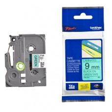 Schriftbandkassette Brother TZe-721 9mmx8m grün-schwarz